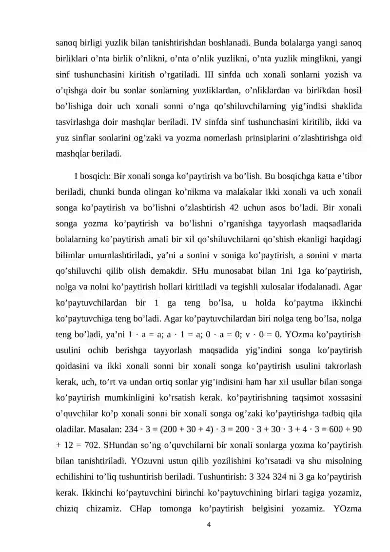 BOSHLANG’ICH SINF O’QUVCHILARIGA “O’NLIK” MAVZUSIDA SONLARNI NOMERLASHNI O’RGANISH METODIKASI 3