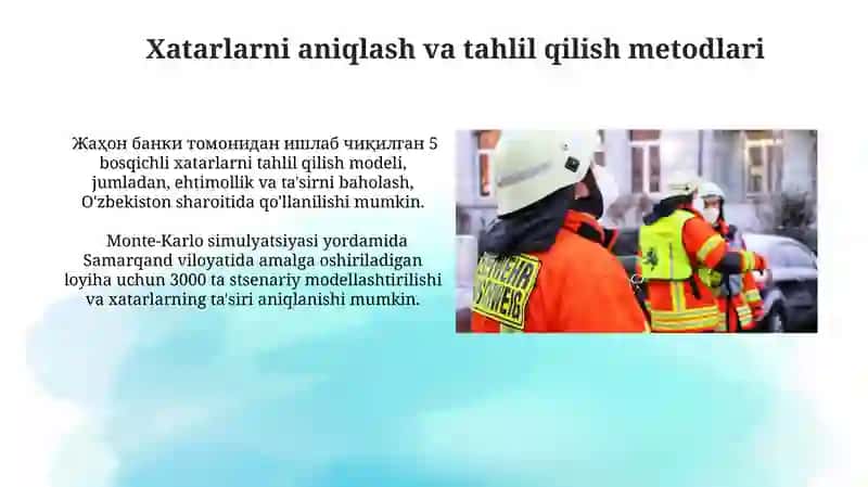 Xatarlarni aniqlash va tahlil qilish metodlari 3