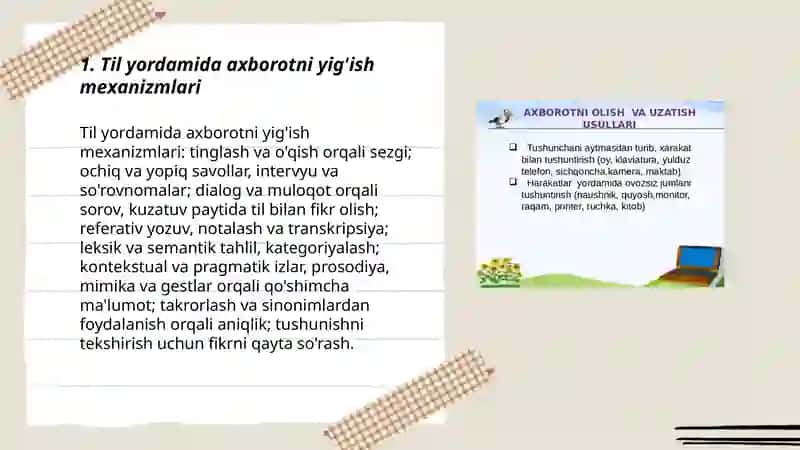 Tilning axborotni toʼplash va uzatish funksiyalari 3