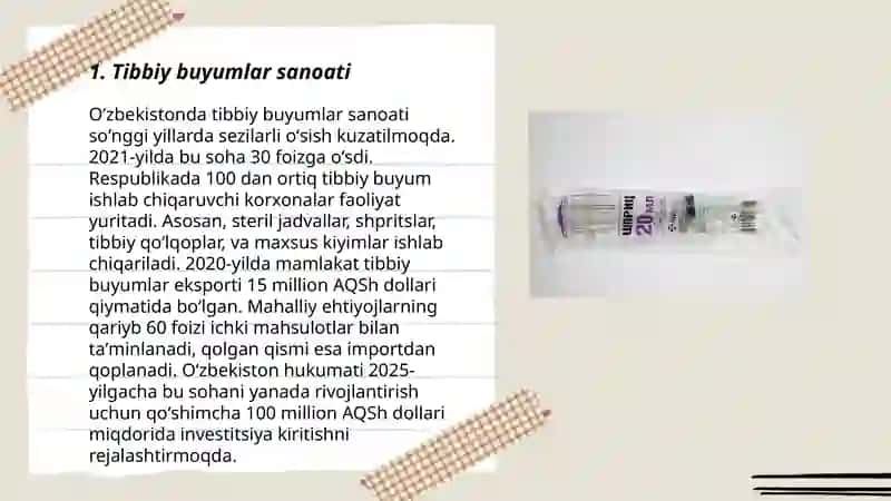 Tibbiy buyumlar ishlab chiqarish 3