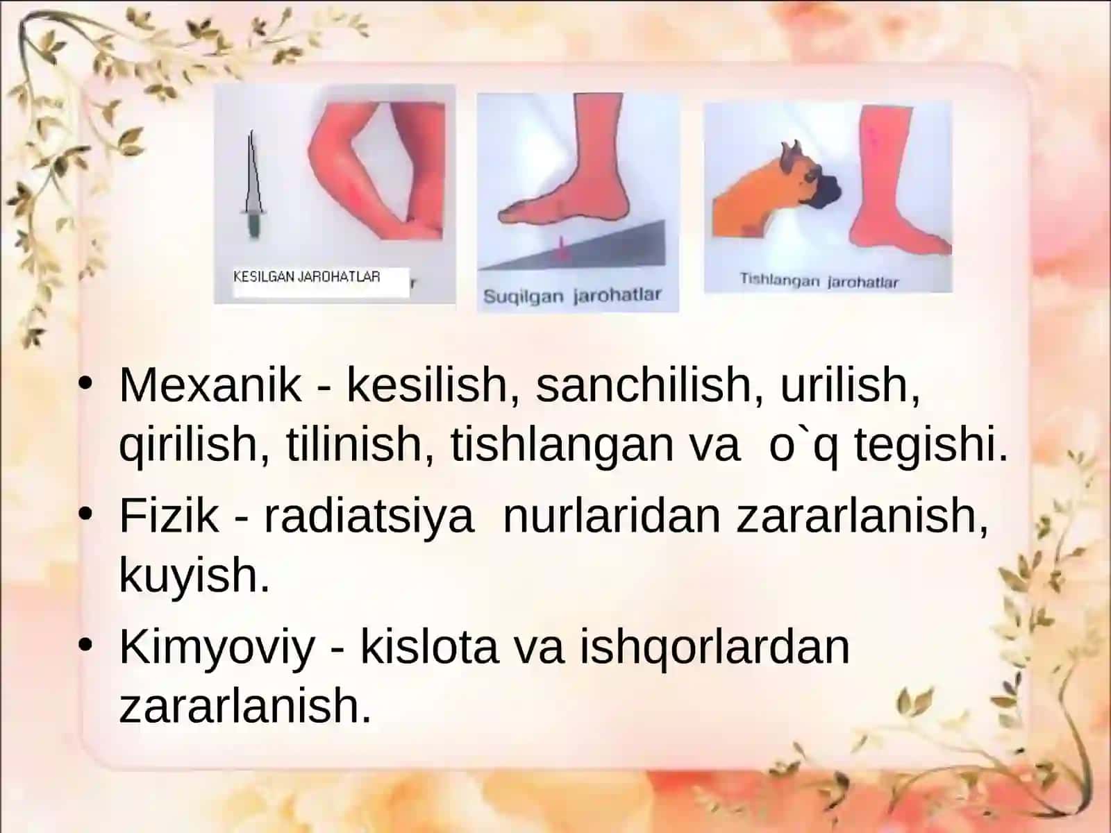 Qon ketish va birinchi tez yordam 3