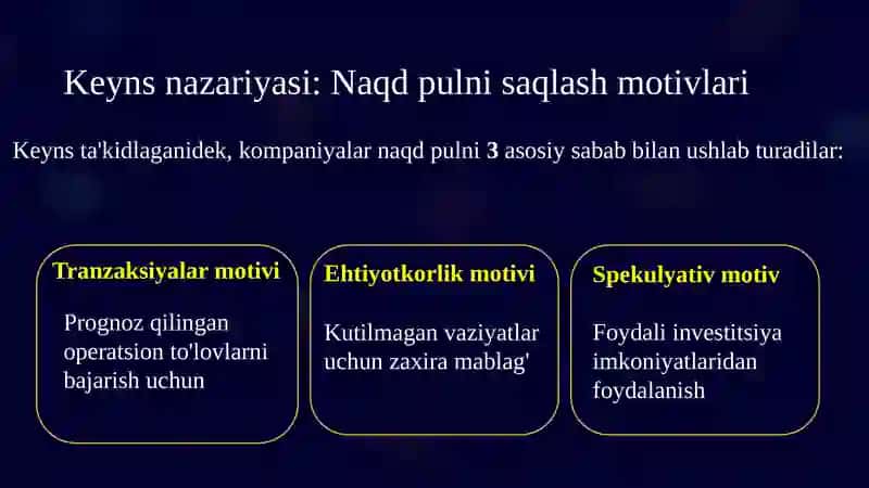Naqd pul oqimlarini boshqarish 3