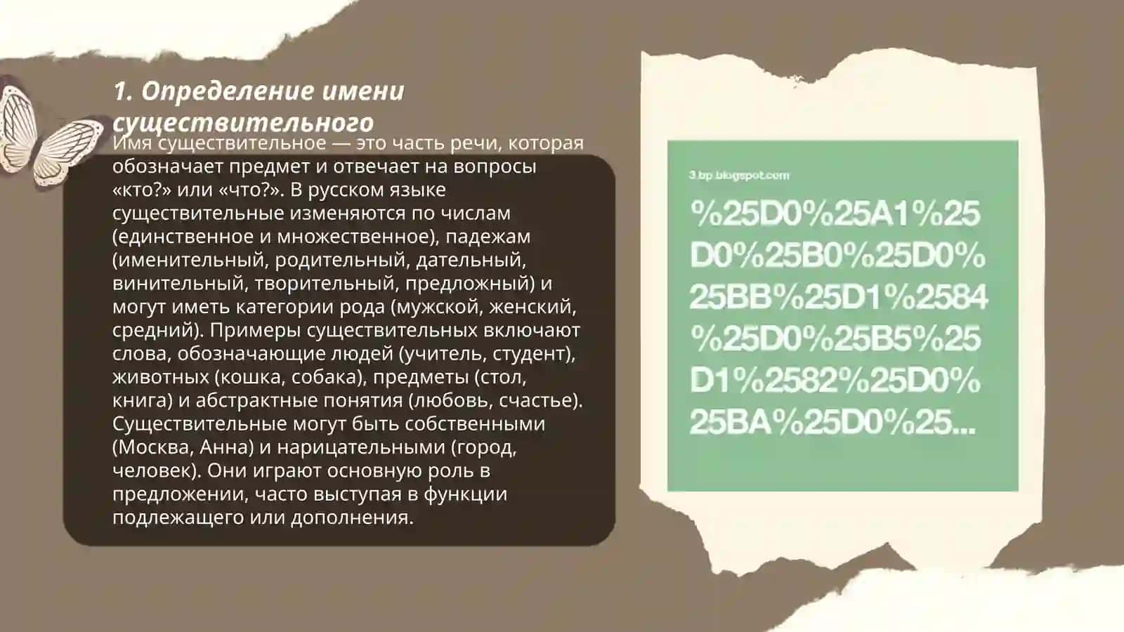 Определение имени существительного 3