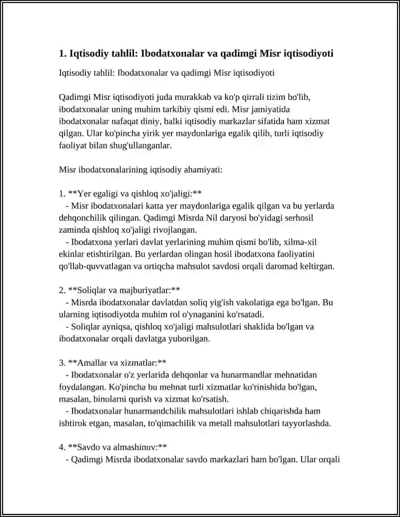 QADIMGI MISRDA IBODATXONALARNING IQTISODIY AHAMIYATI 3