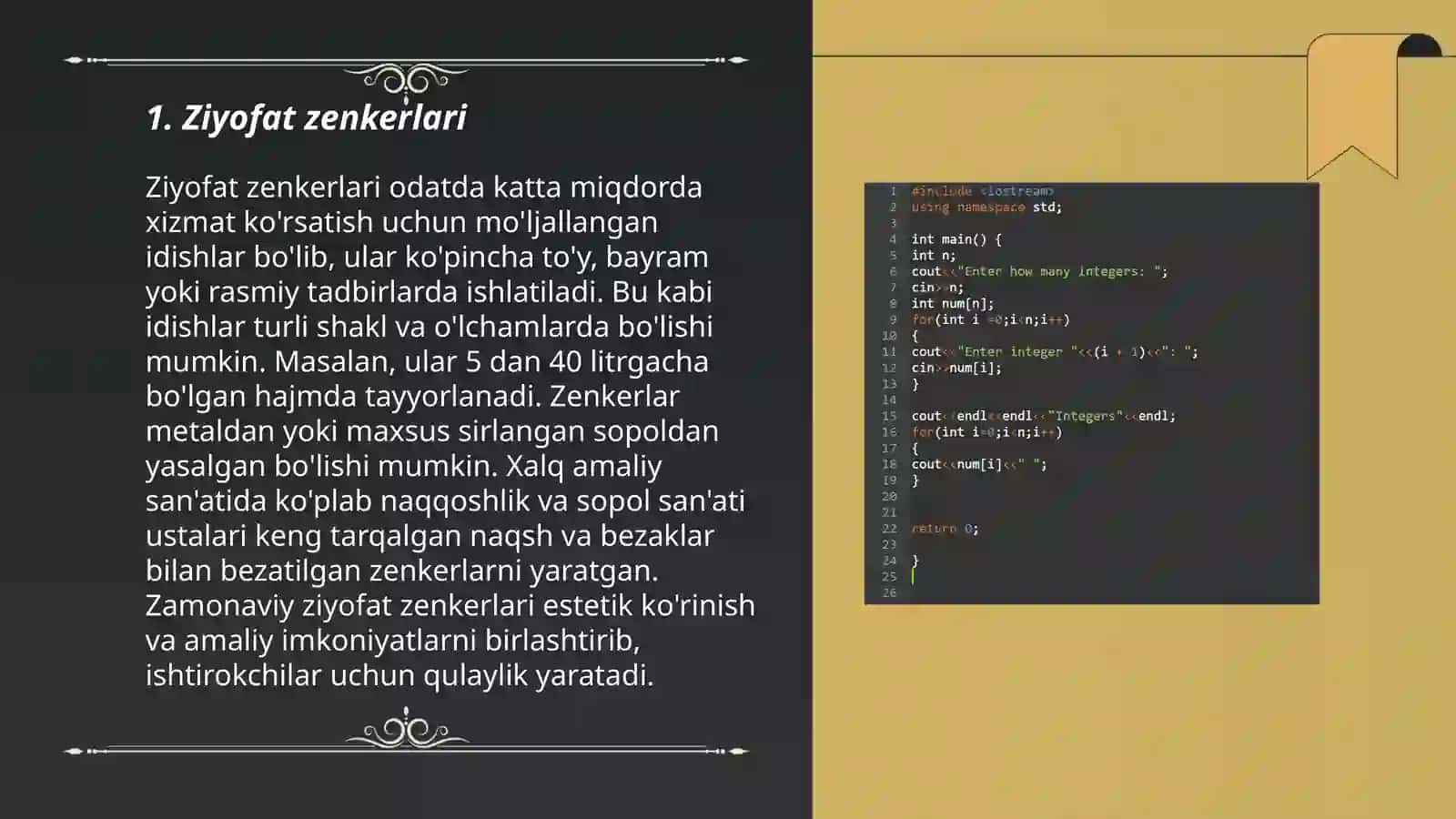 Ziyofat zenkerlari 3