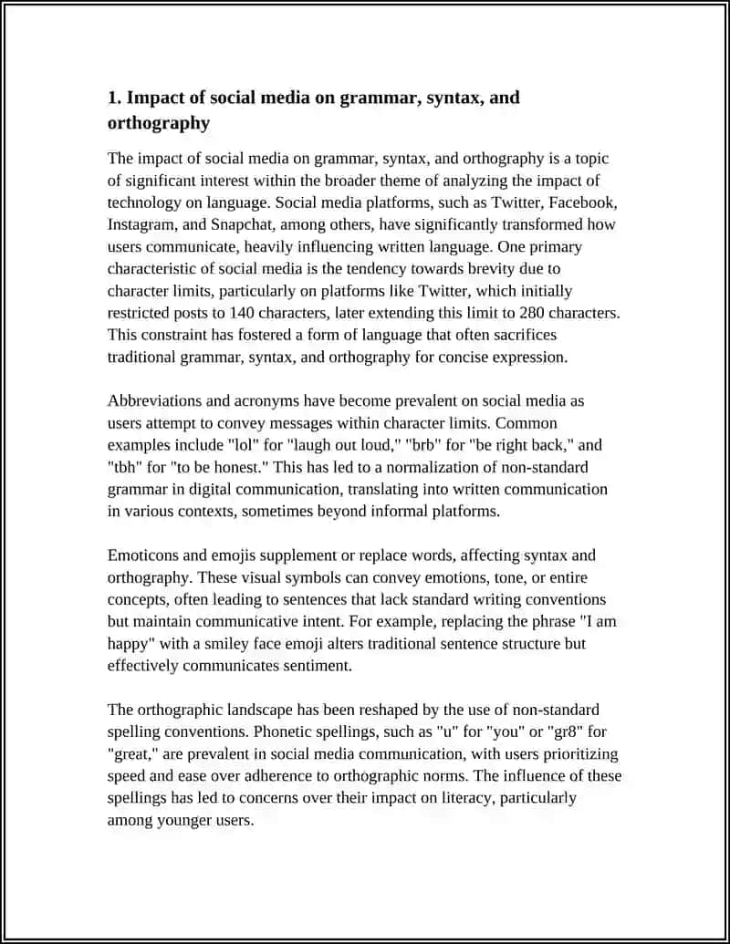 Impact of social media on grammar, syntax, and orthography 3