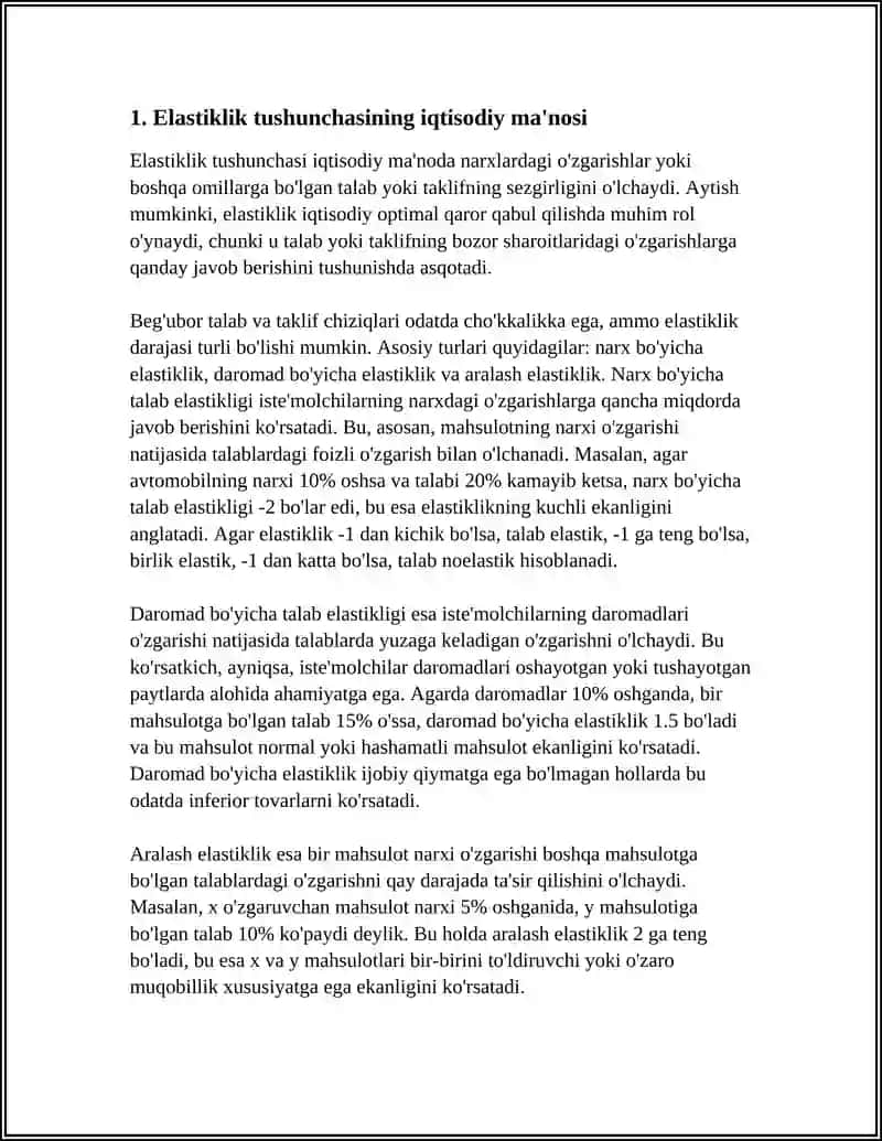 ELASTIKLIK TUSHUNCHASI VA UNING TURLARI 3