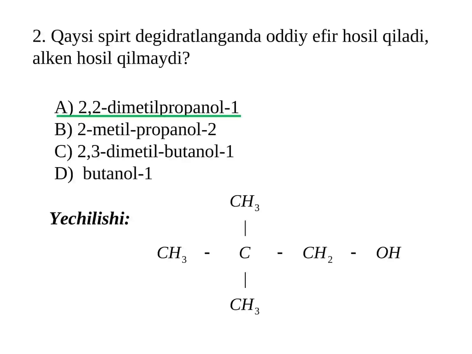 ORGANIK KIMYO(amaliy mashg’ulot) 3