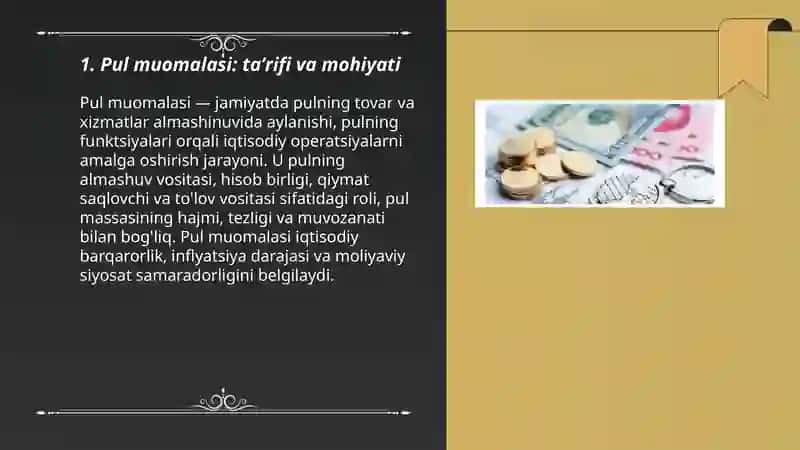 Pul muomalasi 3