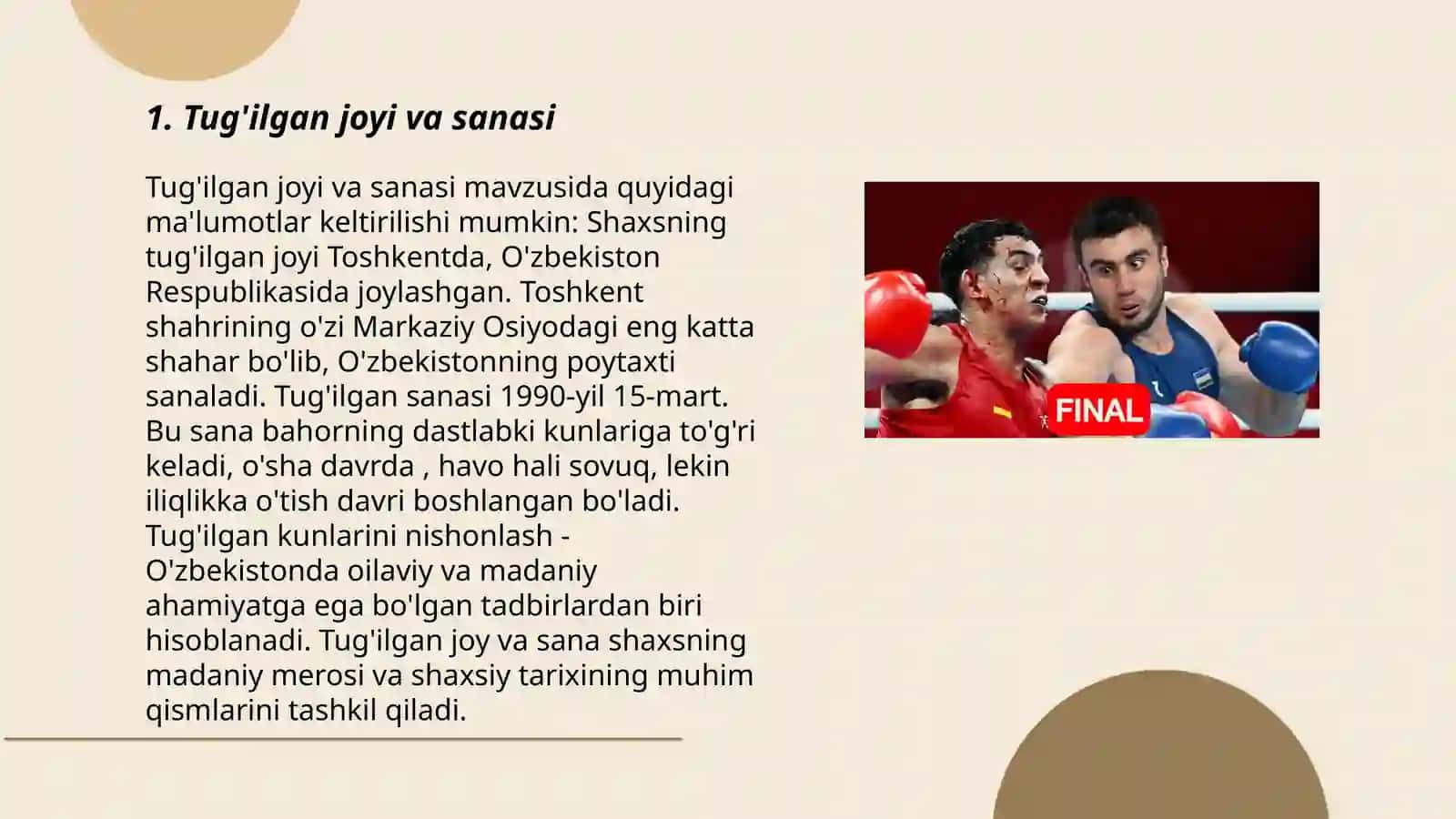 Tug'ilgan joyi va sanasi 3