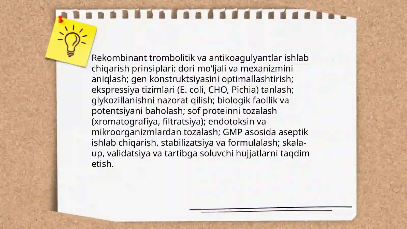 Trombolitik va antikoagulyant biotexnologik dori vositalarini ishlab chiqarish prinsiplari 3