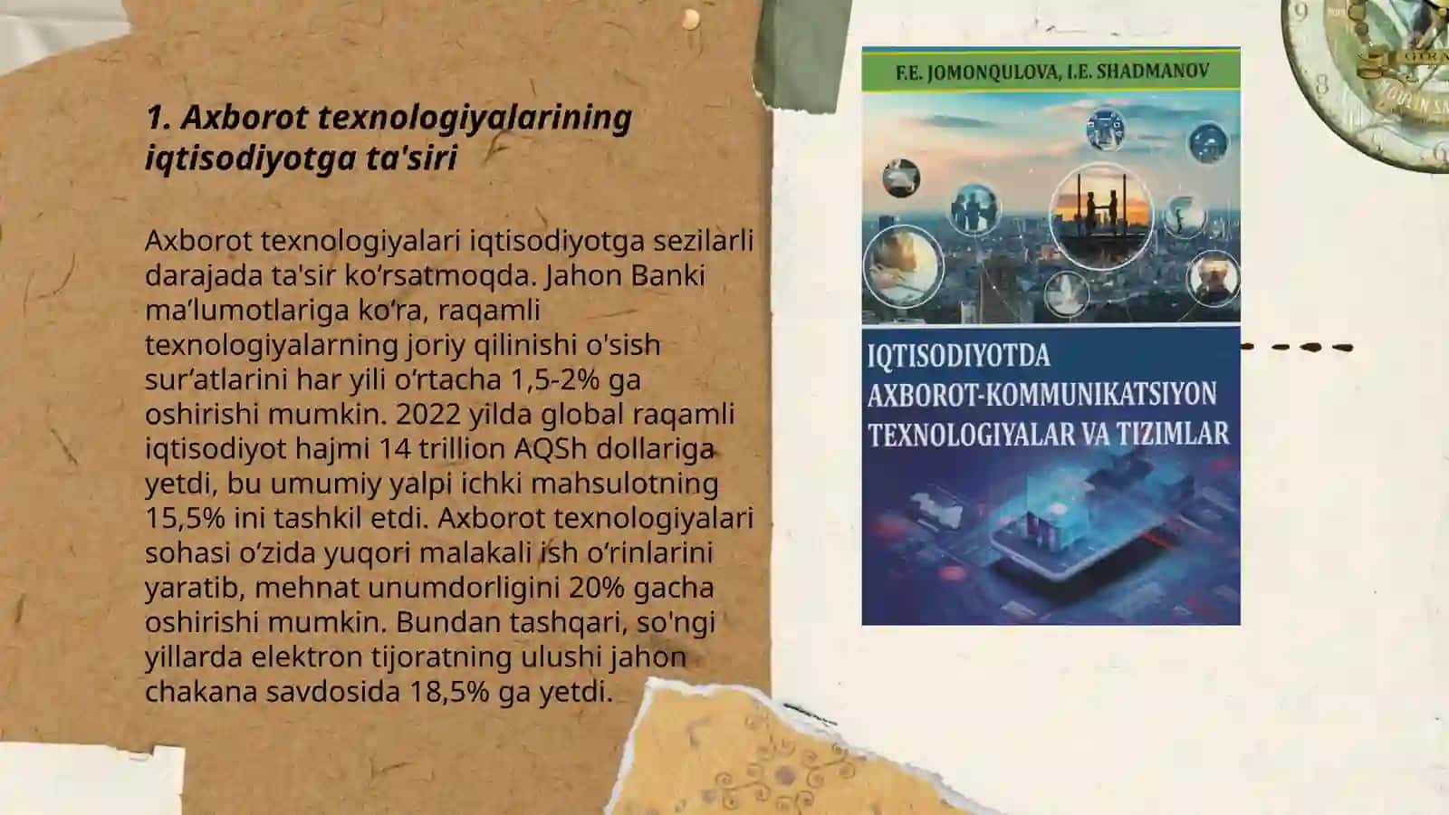 Axborot texnologiyalari iqtisodiyotda 3