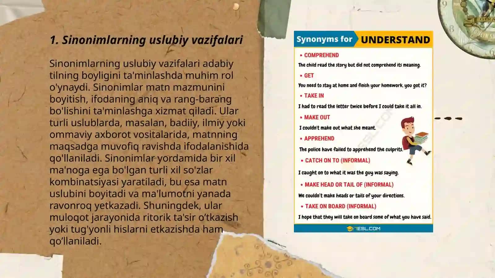 Sinonim, omonim,antonim va paronimlarning uslubiy vazifalari 3