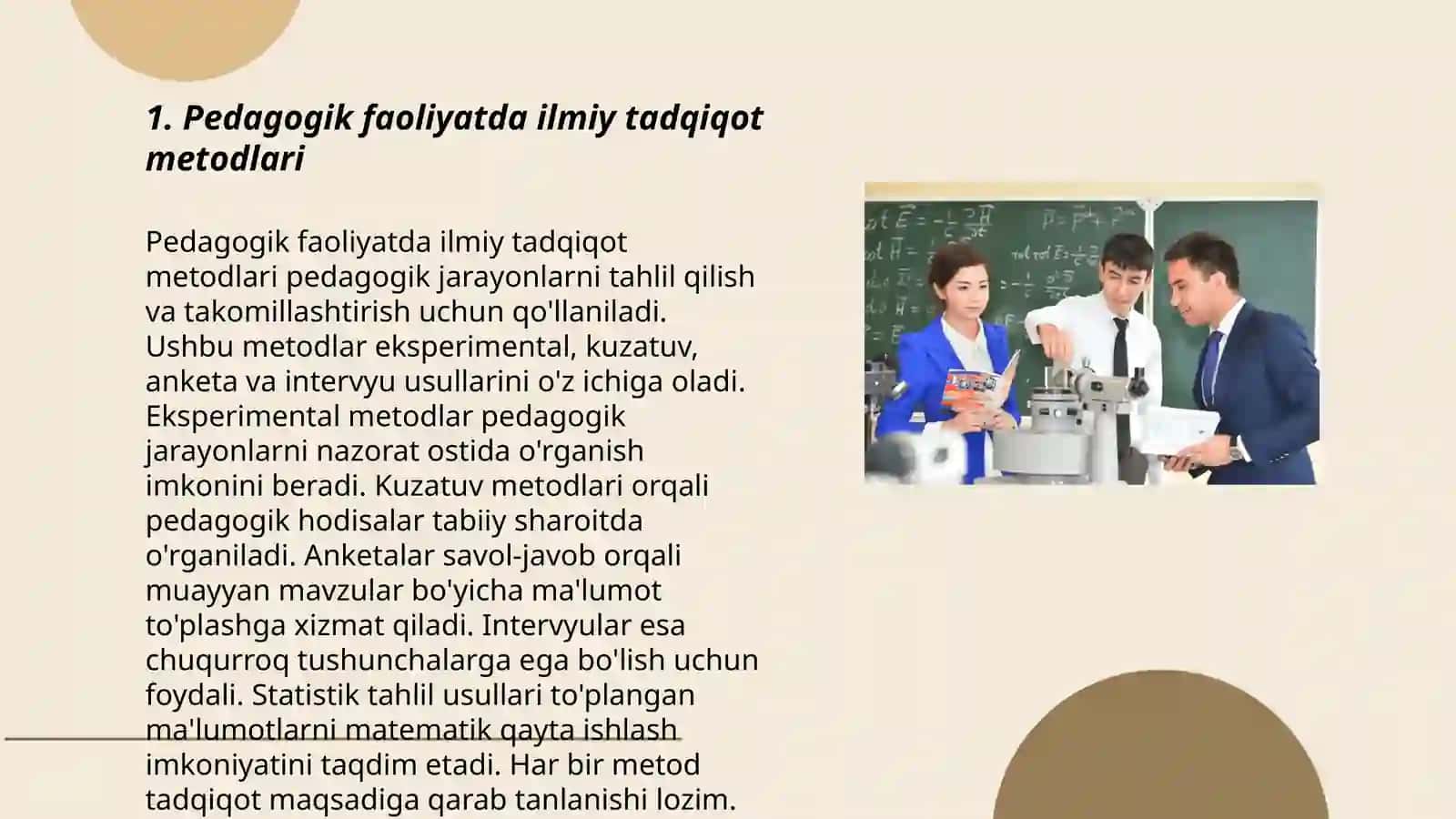 Pedagogik faoliyatni ilmiy tashkil etish 3