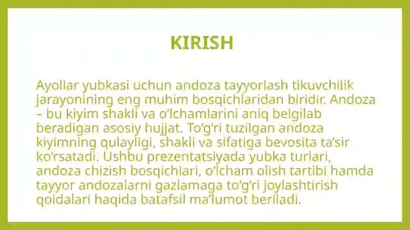 Ayollar yubkasi uchun andoza tayyorlash, andozani gazlamaga joylashtirish 3