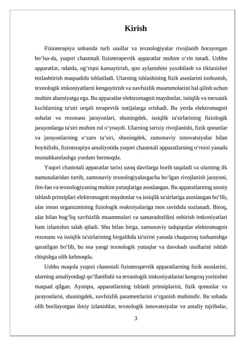 PAST VA YUQORI CHASTOTALI FIZIOTERAPEVTIK APPARATLAR 3