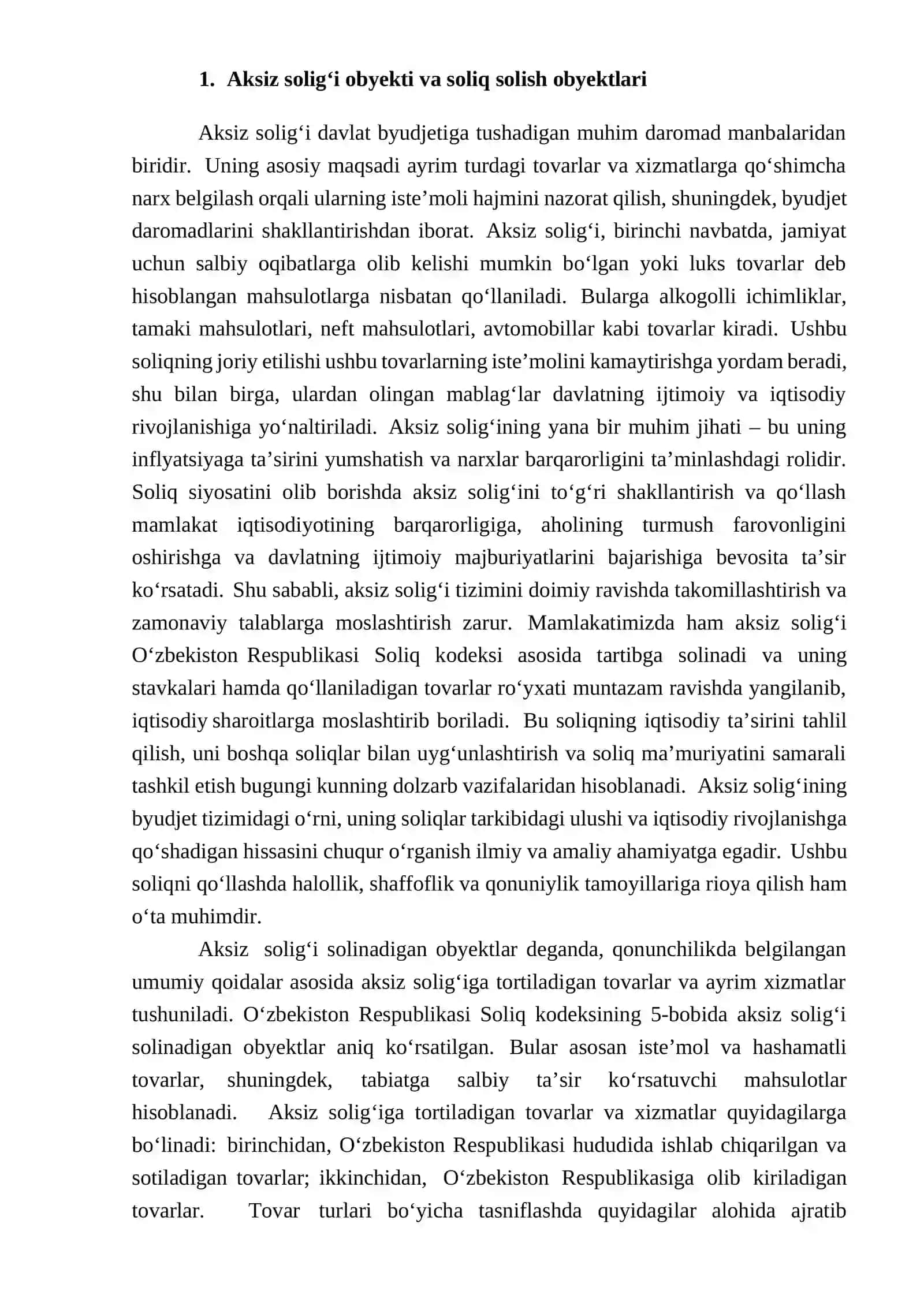 Aksiz solig‘ini hisoblash va budjetga o‘tkazish tartibi. 3