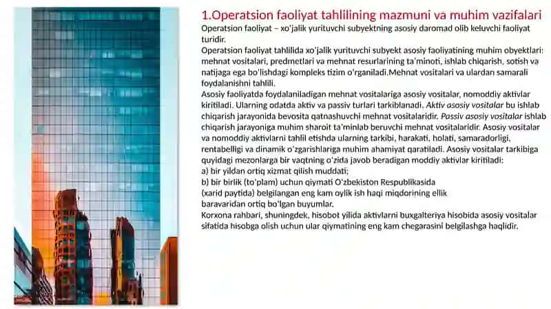 Korxonaning operatsion faoliyati 3