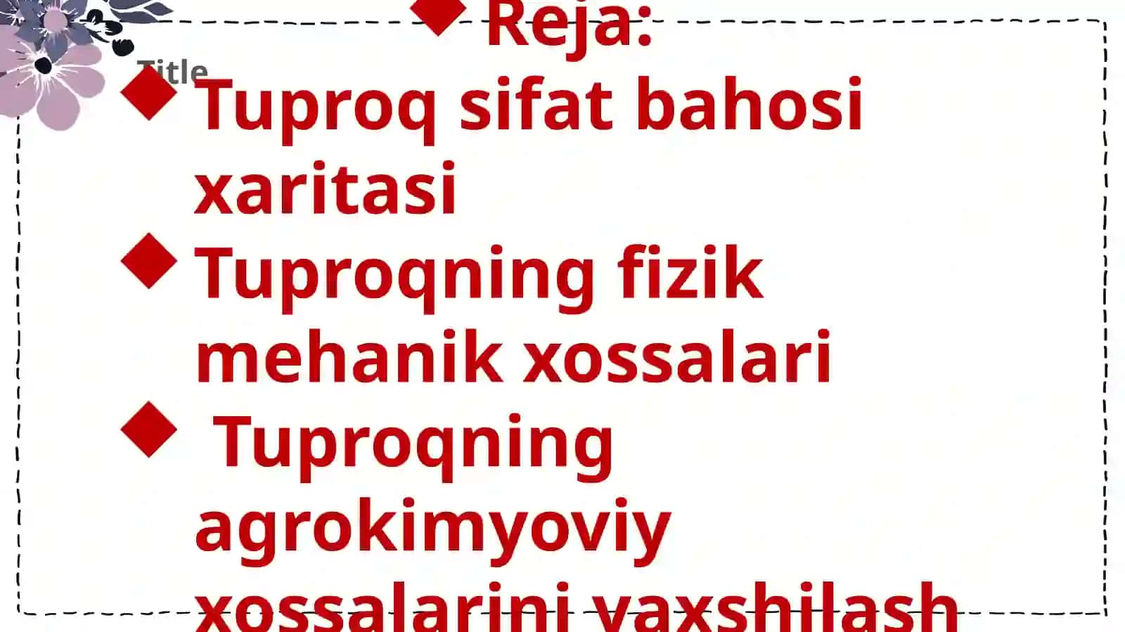 Yer kadastri va tuproq bonitirovkasi asoslari 3