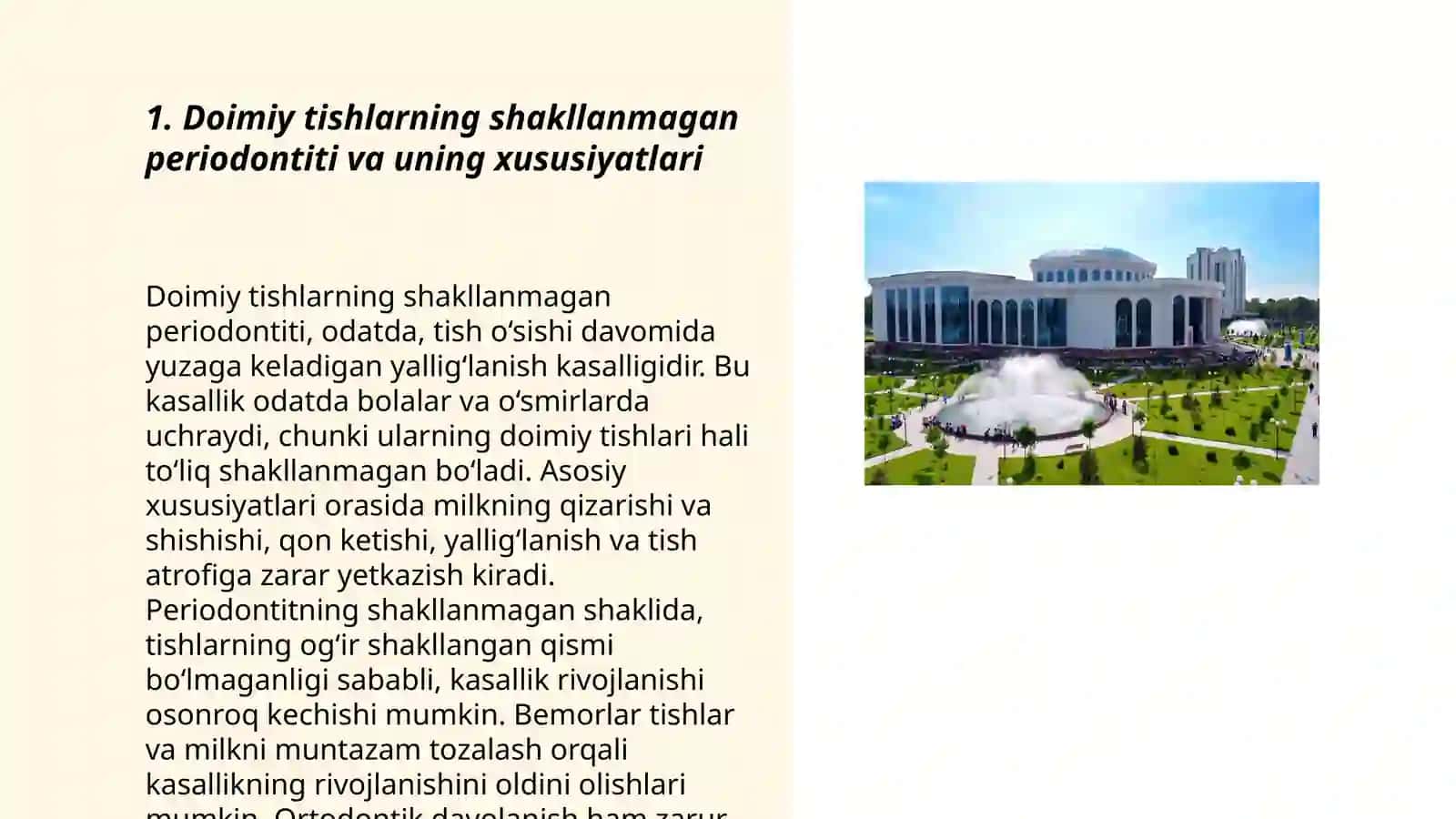 Sut va shakllanmagan doimiy tishlarning periodontitlarning o'ziga xosligi.Periodontitlarni keltirib chiqaruvchi sabablar va shart-sharoitlar 3
