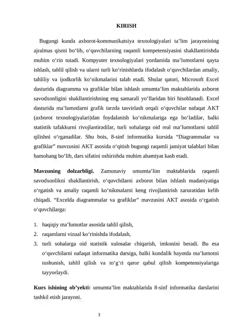 8-sinfda Excelda diagrammalar va grafiklar mavzusida AKTni qo‘llash samaradorligi 3
