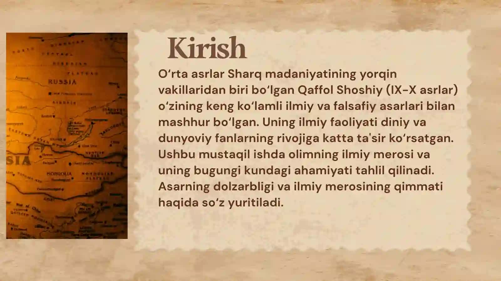 Qaffol Shoshiy ilmiy merosi va uning ahamiyati 3