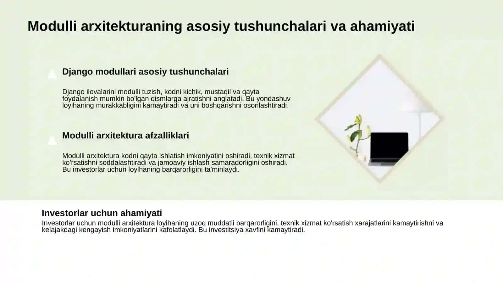 Django modulli arxitekturasi va qayta foydalaniladigan ilovalar 3