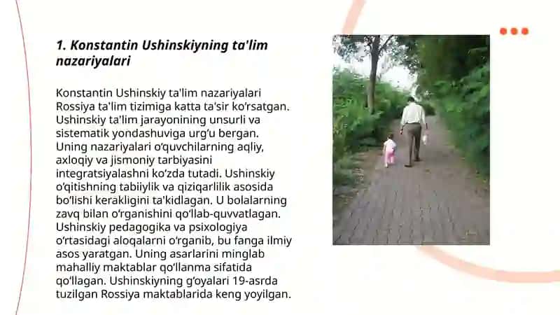 Ushiniskiy pedagogik merosi Tolstoy asarlaridagi pedagogik g'oyalar 3