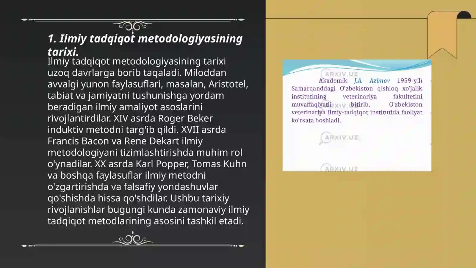 Ilmiy tadqiqot metodologiyasi fanining tarixi 3