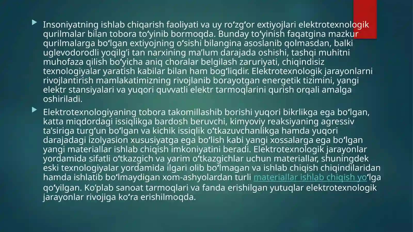 Elektr yuritmaning turgʻun harakti 3