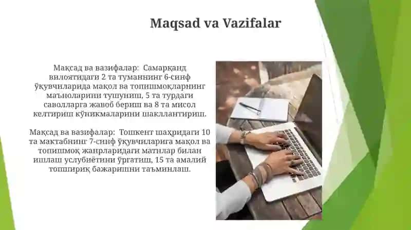 Maqol va Topishmoq Janriga Matnlar ustida ishlash metodikasi 3