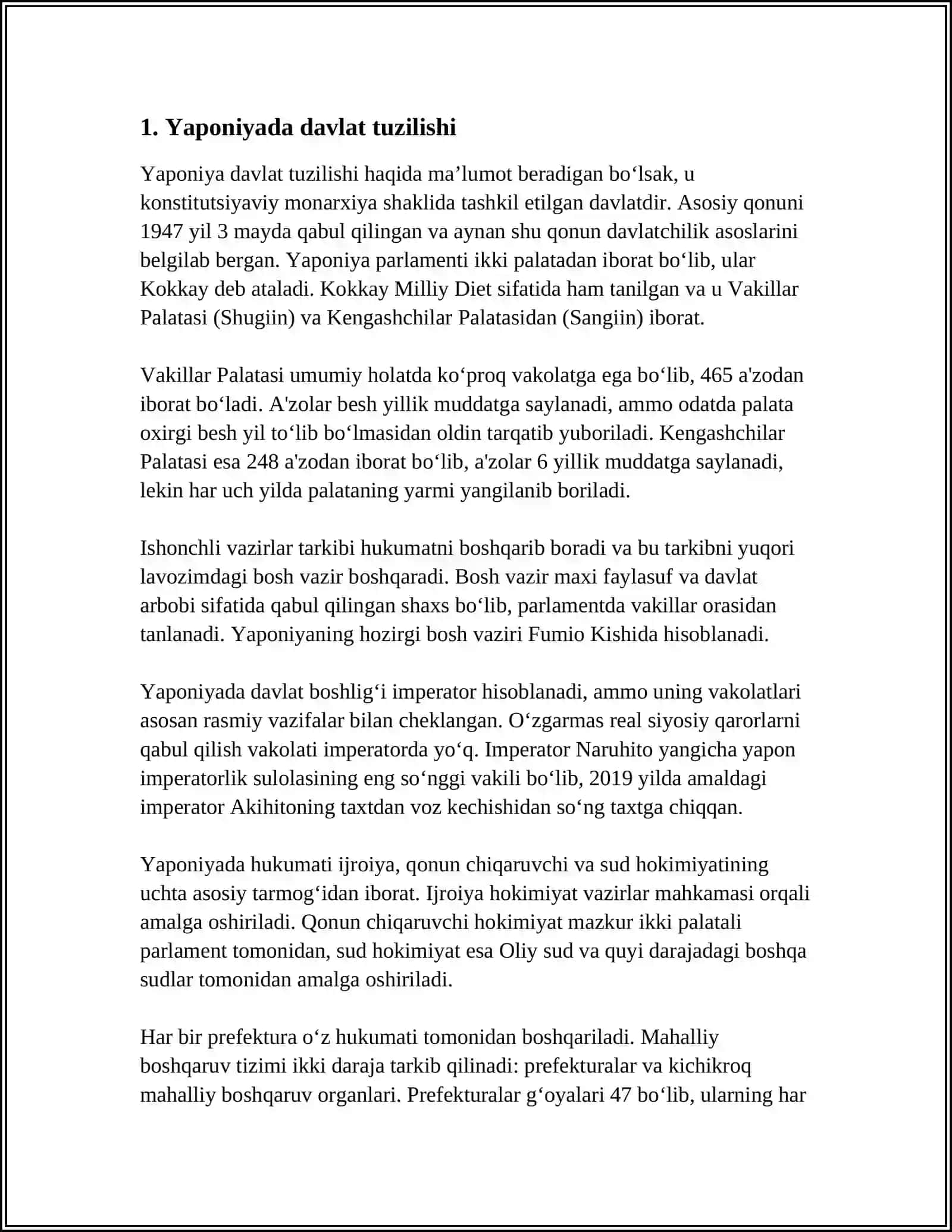Yaponiya Davlati va Huquqi 3