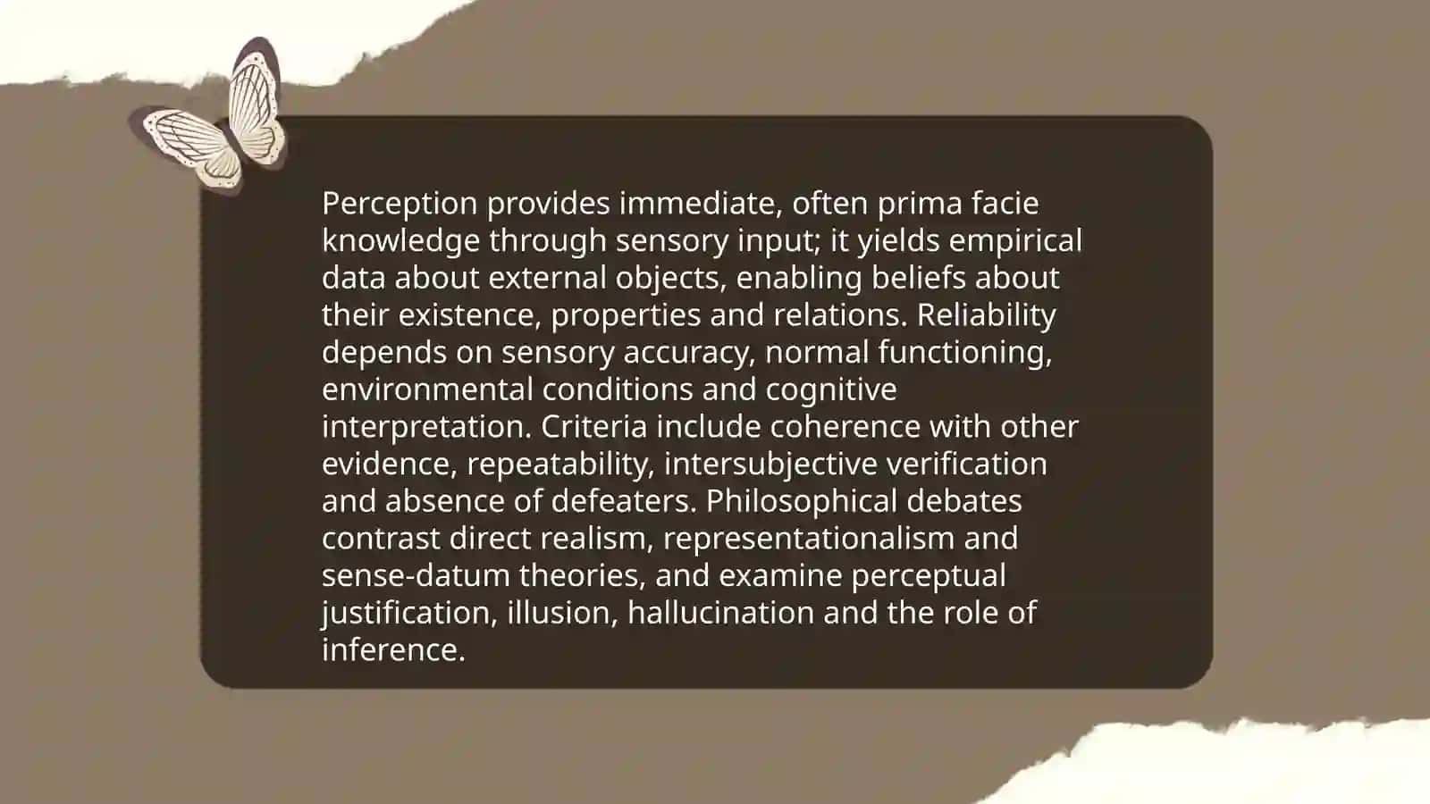Epistemology: sources of knowledge, its reliability and criteria 3