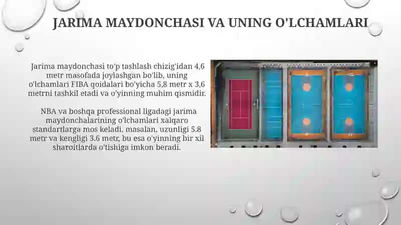 Basketbol oʻyin maydonining oʻlchamlari 3