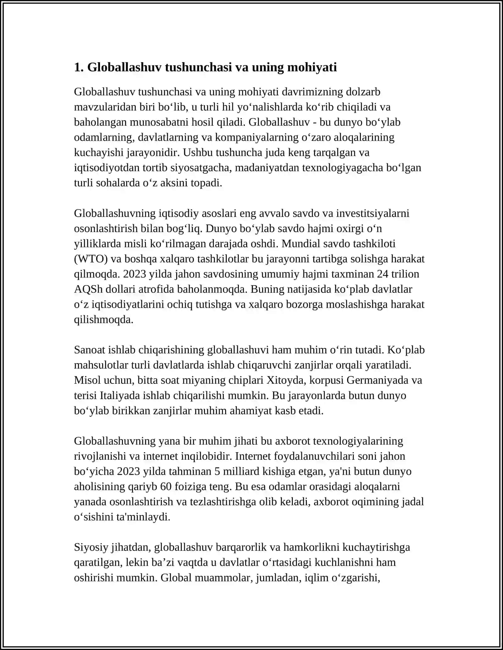 GLOBALLASHUV JARAYONINING IJTIMOIY VA FALSAFIY AHAMIYATI 3