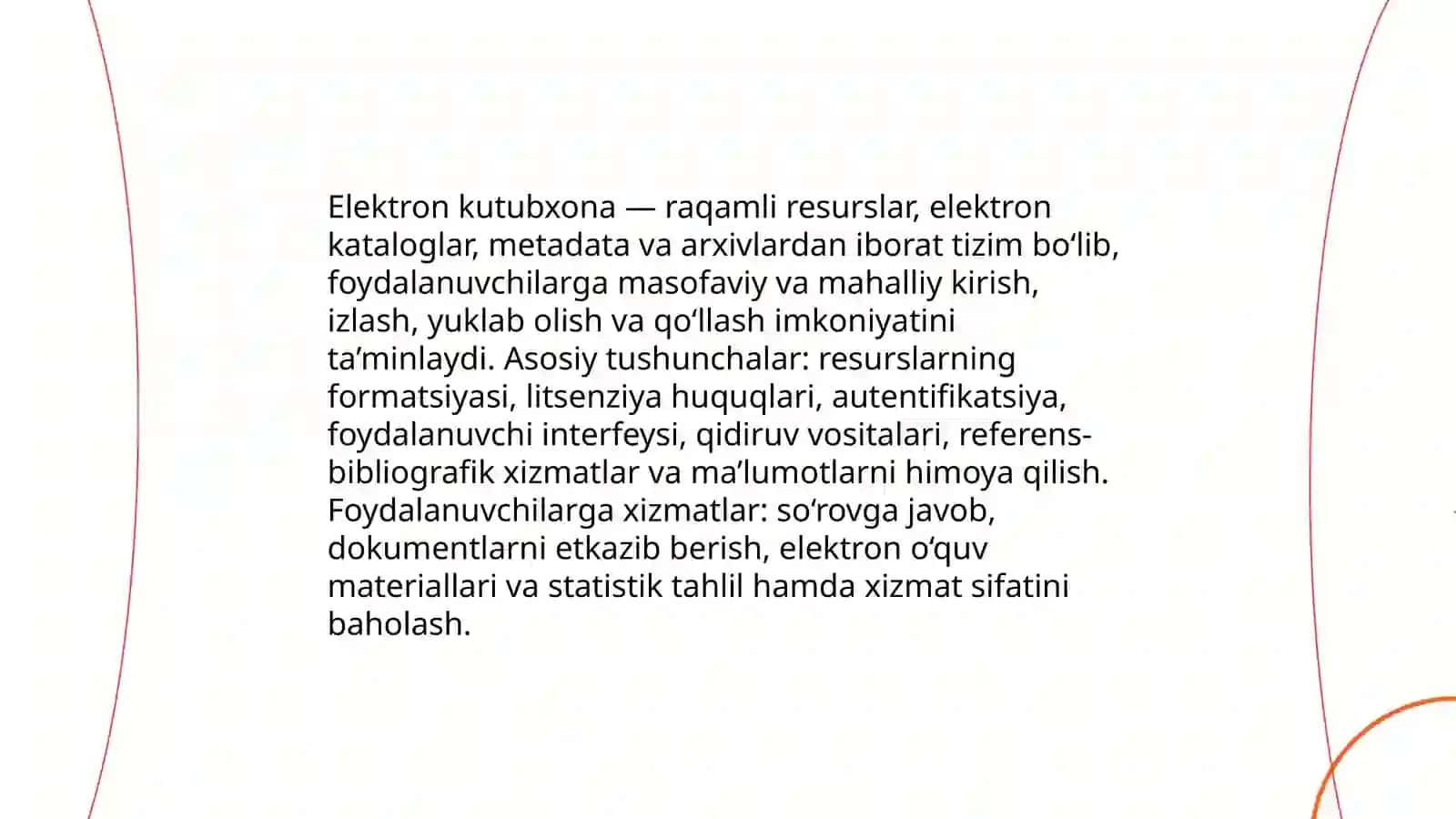 Elektron kutubxonalarda foydalanuvchilarga xizmat ko'rsatish 3