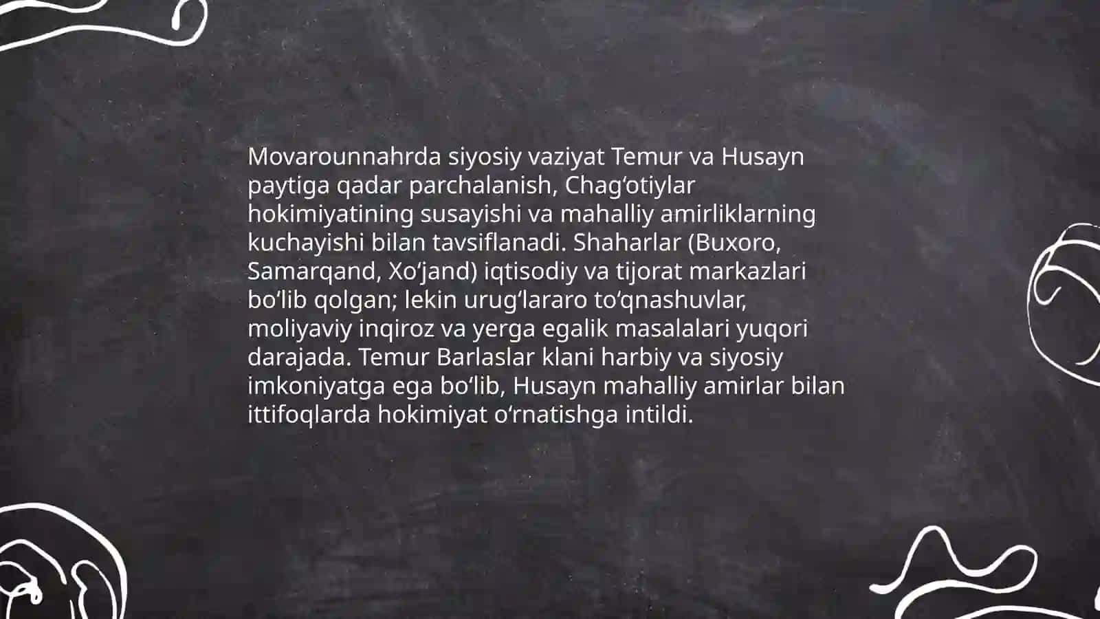 Amir Temur bilan Amir Husayn movarnahrda 3
