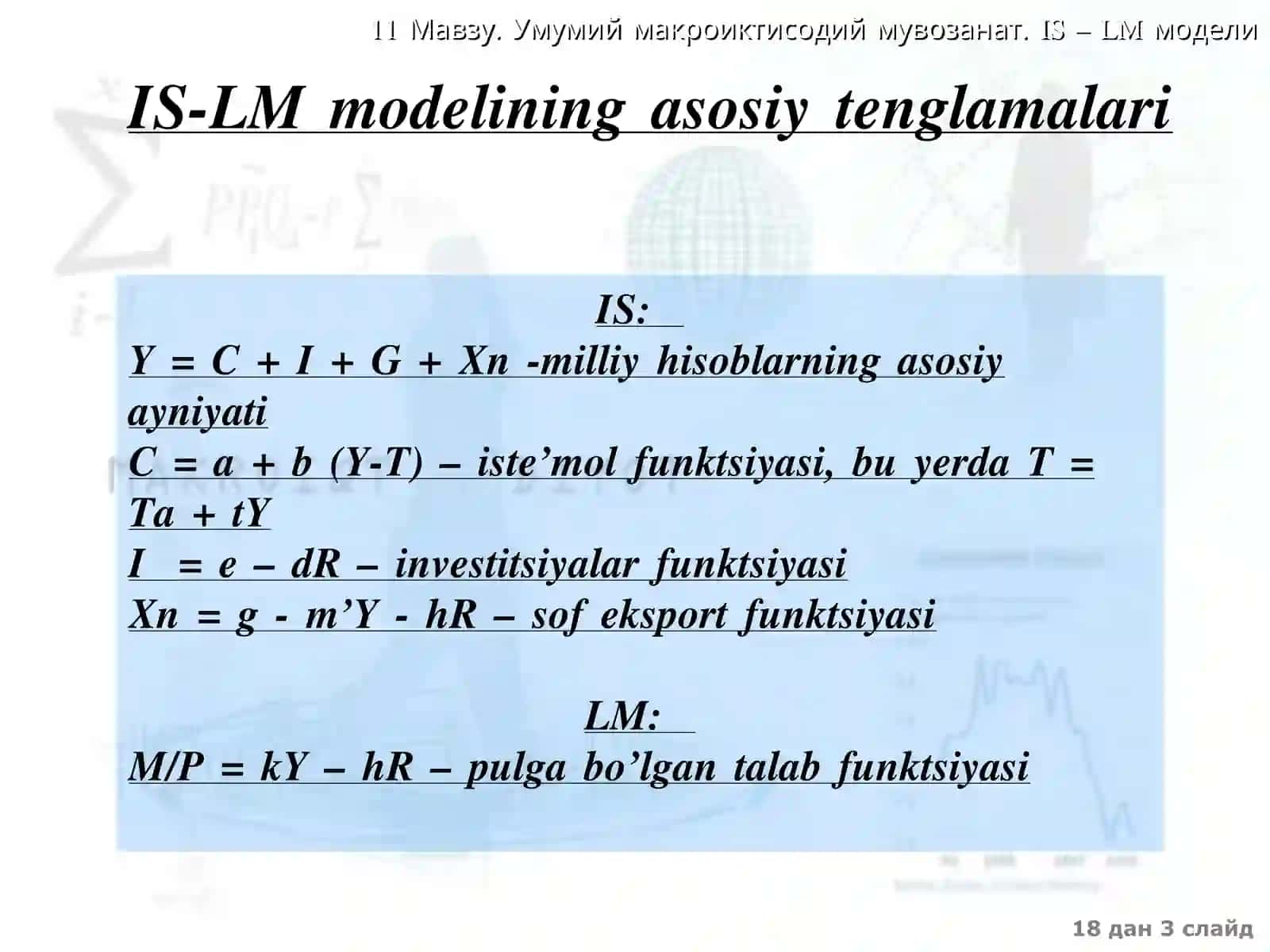 IS – LM modeli 3