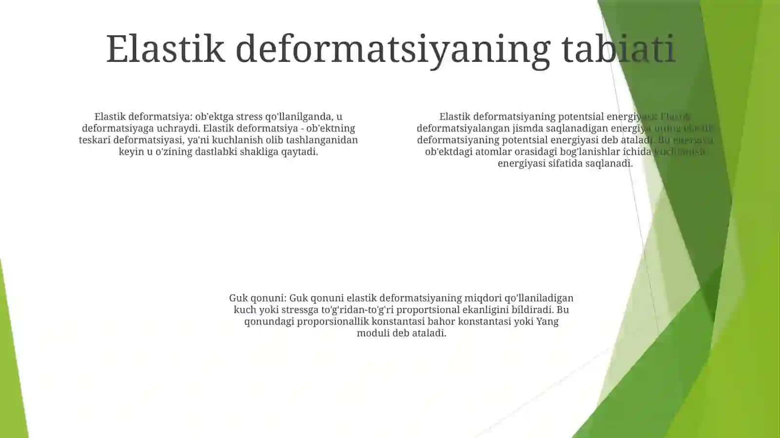 Elastik Defomastiyaning Potenstial Energiyasi 3