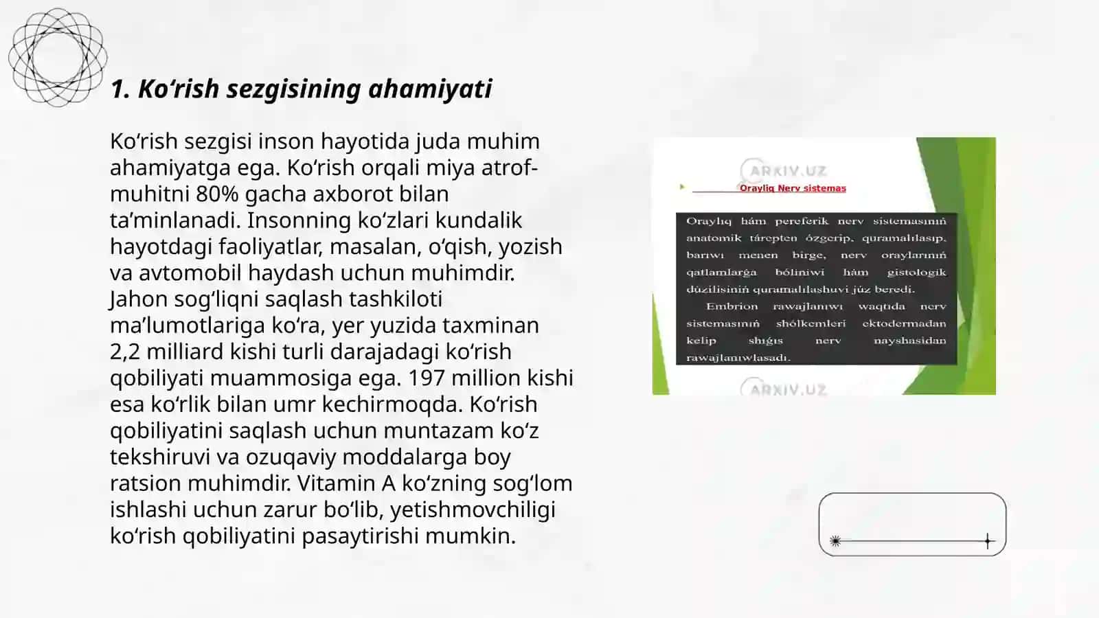 Sezgi organlarining ahamiyati 3