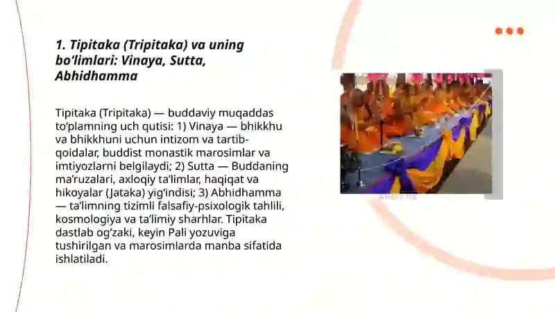 Buddaviylik dining muqaddas manbalari va marosimlar 3