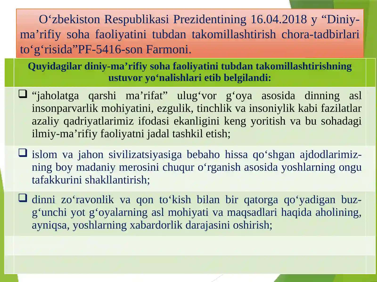 Dinshunoslikning mohiyati va ahamiyati. Milliy dinlar. Buddizm va xristianlik 3