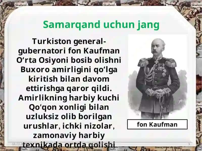 Buxoro amirligi va Rossiya imperiyasi o'rtasidagi munosabatlar 3