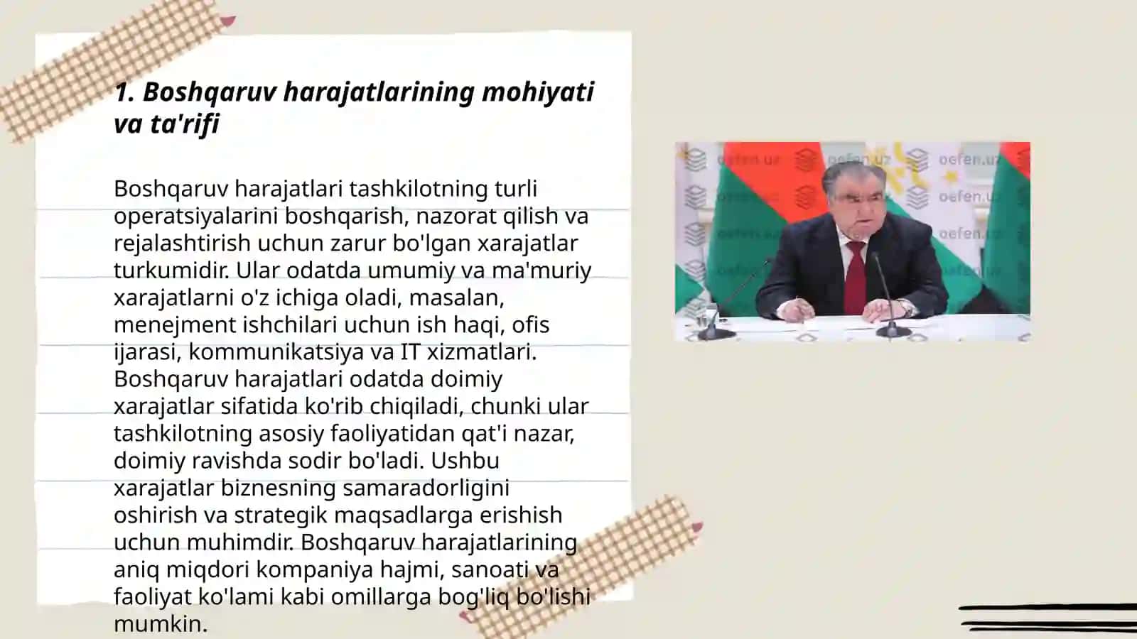 Mavzu: Boshqaruv harajatlarining respublika byudjeti va mahalliy byudjetlar tomonidan moliyalashtirish 3