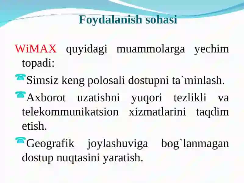 WiMAX texnologiyasi 3