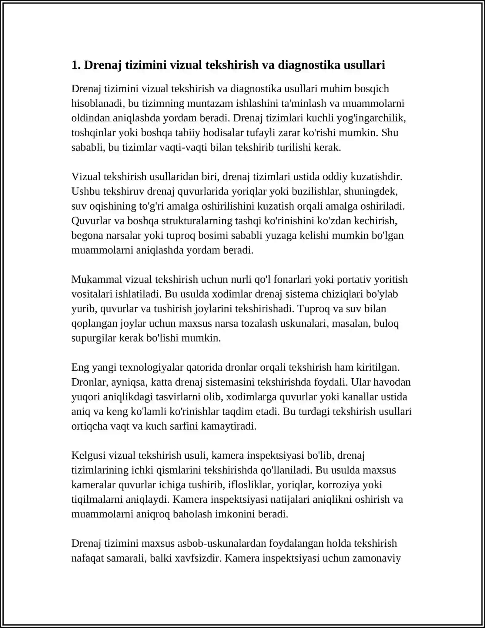 DRENAJ TIZIMLARINI TAMIRLASH VA SAQLASH 3