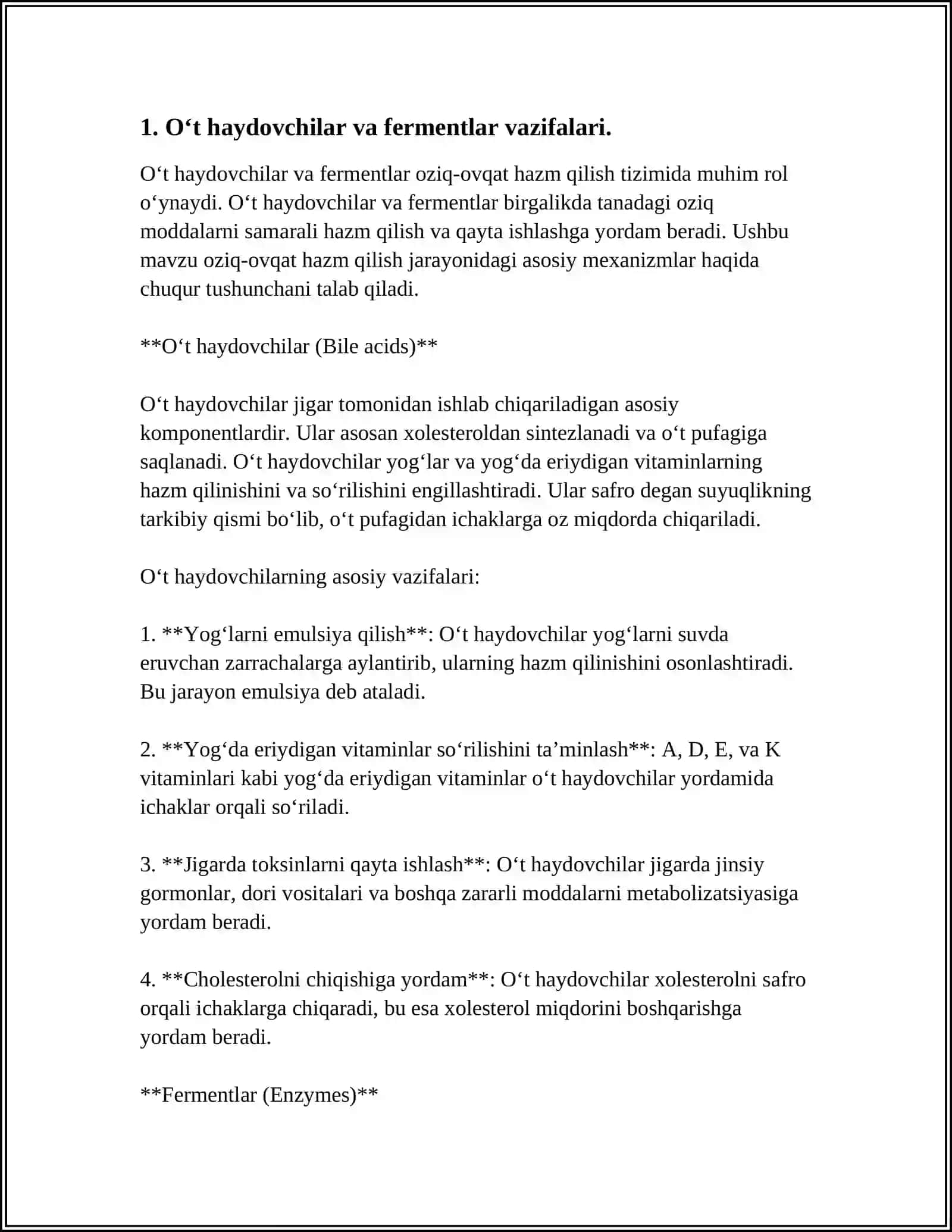 OʻT HAYDOVCHILAR VA FERMENT VOSITALAR 3