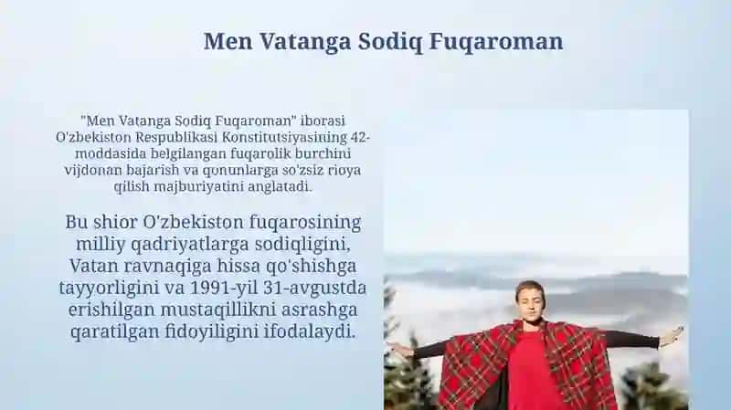 Men Vatanga Sodiq Fuqaroman 3