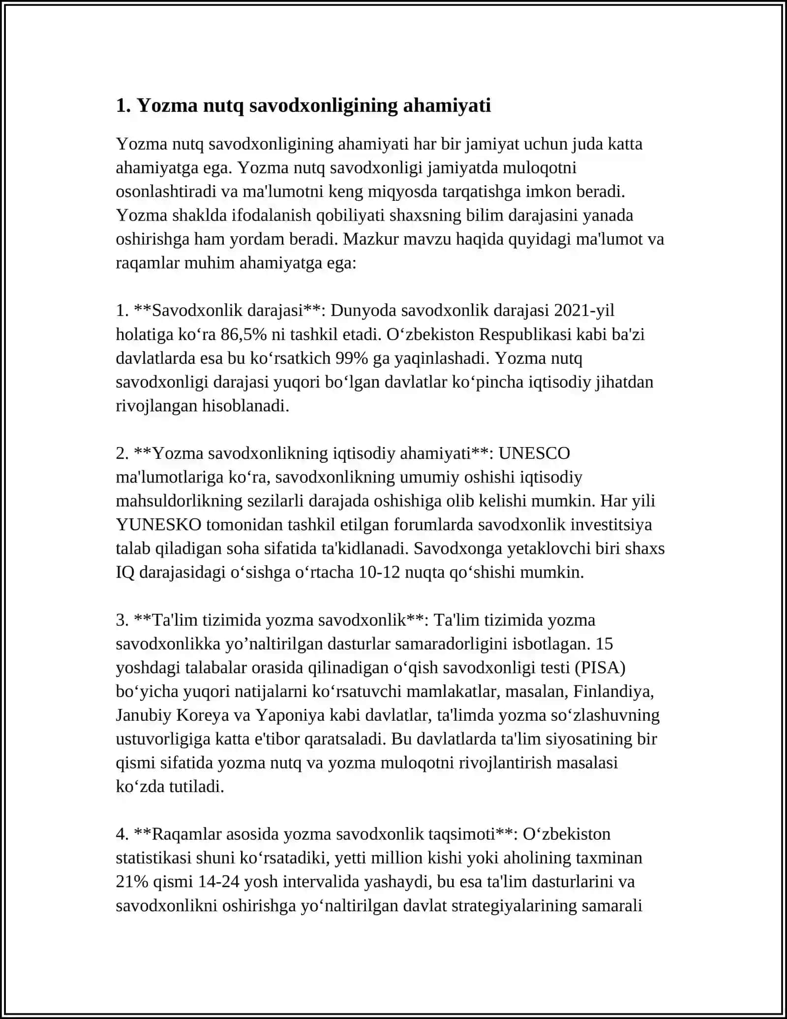 YOZMA NUTQ SAVODHONLIGI 3