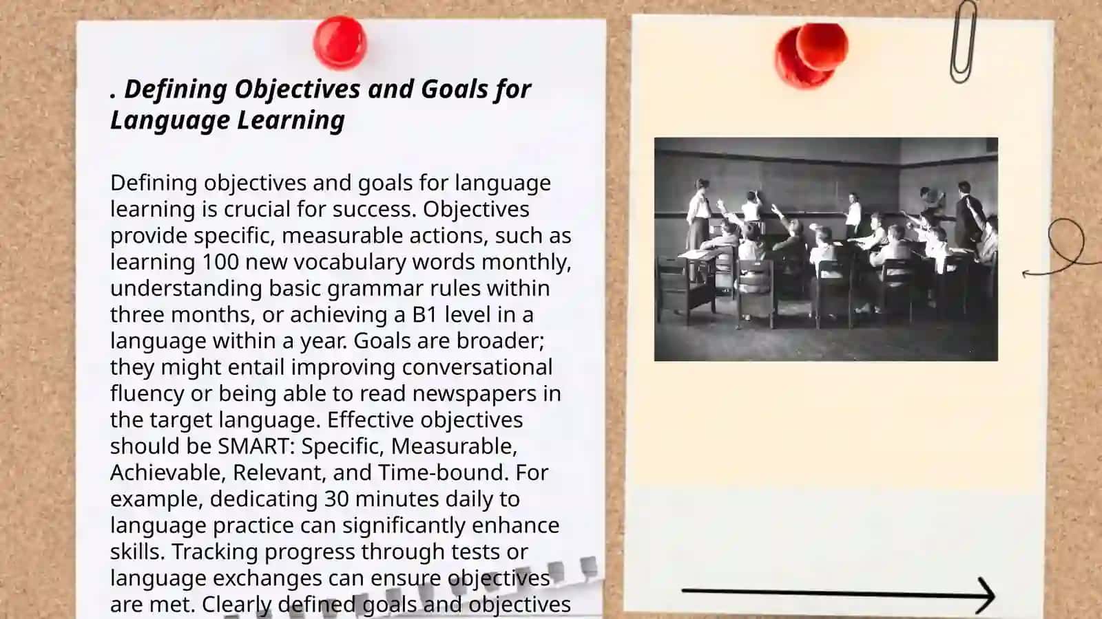 The formation and establishment of a foreign language lessons 3